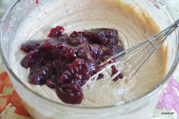 Ежевичный джемовый кекс