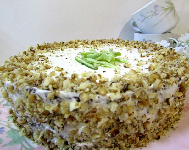 Пирог из картофеля со сметанным кремом