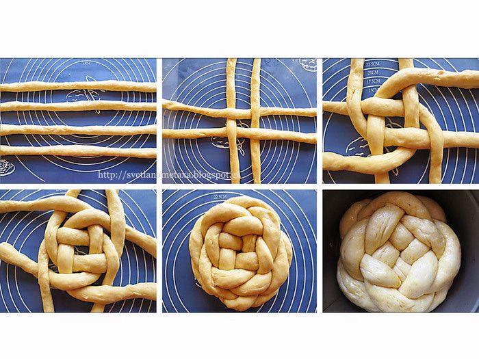 Плетеные булочки (фигурная выпечка)
