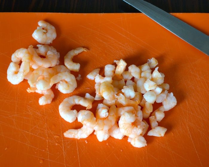 Помидоры, фаршированные кускусом и креветками