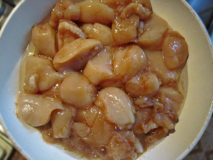 Рагу с морскими гребешками и пастой фарфалле &amp;quot;Венецианский карнавал&amp;quot;