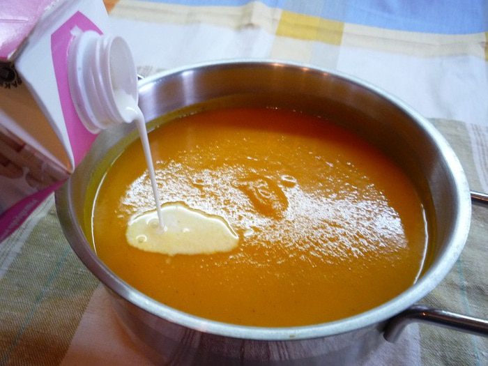 Крем-суп из тыквы с яблоками