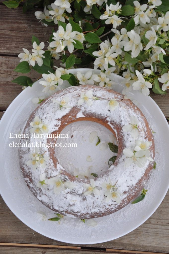 Творожный кекс с вяленой вишней, клюквой и изюмом