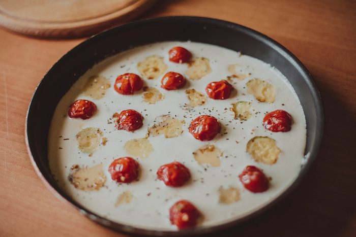 Фриттата с томатами черри