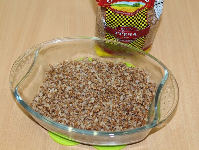 Запеканка с гречкой и кабачком