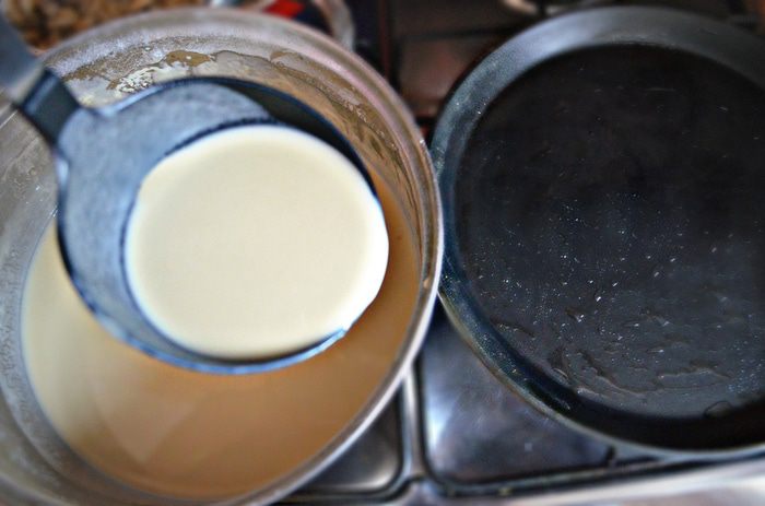 Блинная запеканка с шампиньонами