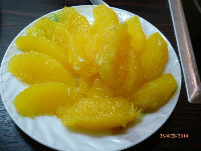 Блинчатый пирог с апельсинами