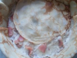 Блинный торт с малосольной горбушей и соусом &amp;quot;бешамель&amp;quot;