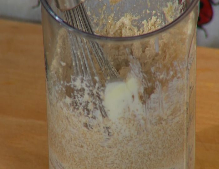 Пирог-перевертыш с персиками 