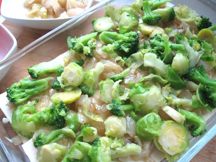 Лазанья с брокколи, брюссельской капустой и грибами &amp;quot;Для Гарфилда&amp;quot;
