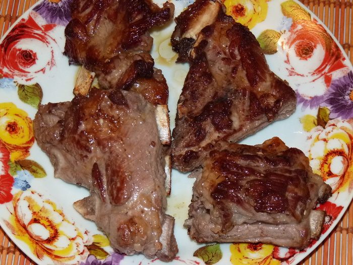 Ребрышки с овощами