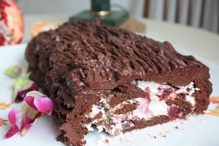 Рождественское полено (yule log) без муки
