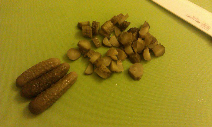 Салат из пенне с мясом 