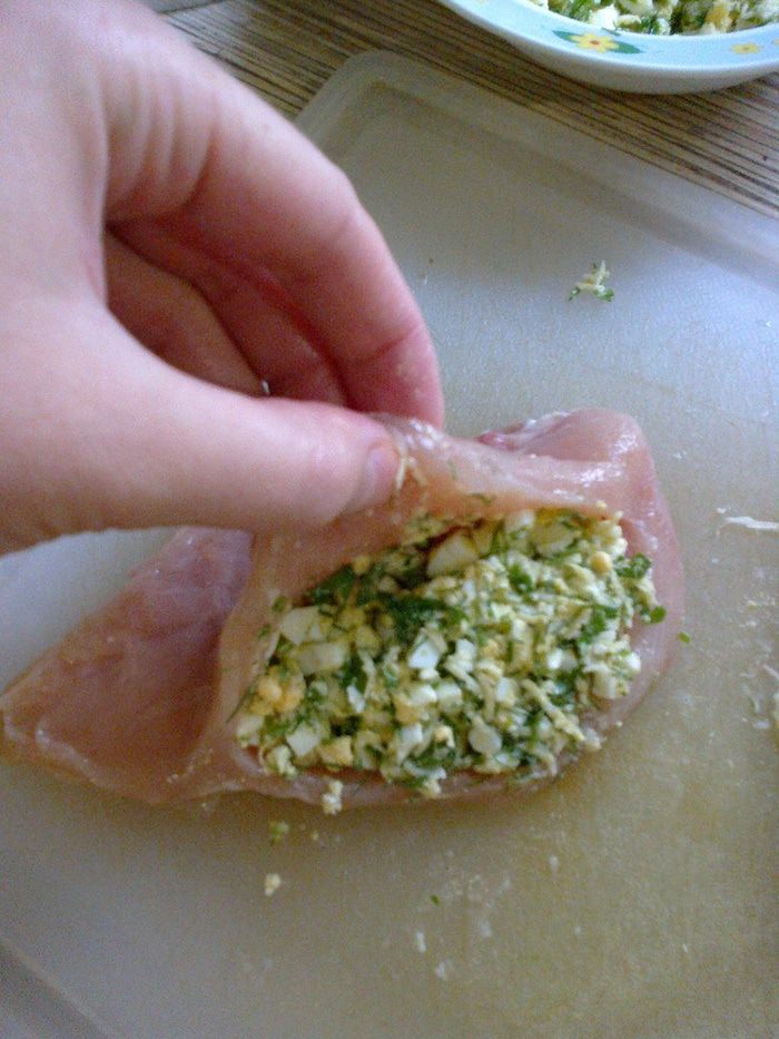 Паровые куриные кармашки с начинкой