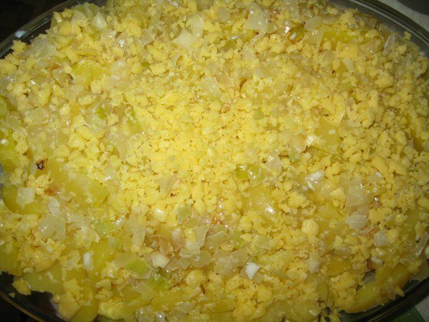 Запеканка из картофеля, кабачка и с сыром