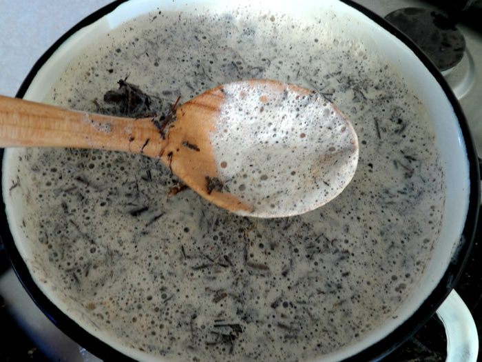 Калмыцкий чай с сахаром и корицей