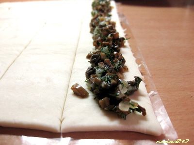 Грибной пирог-спираль 