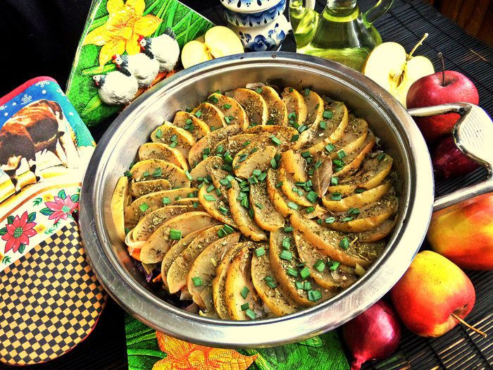 Капуста под яблоками