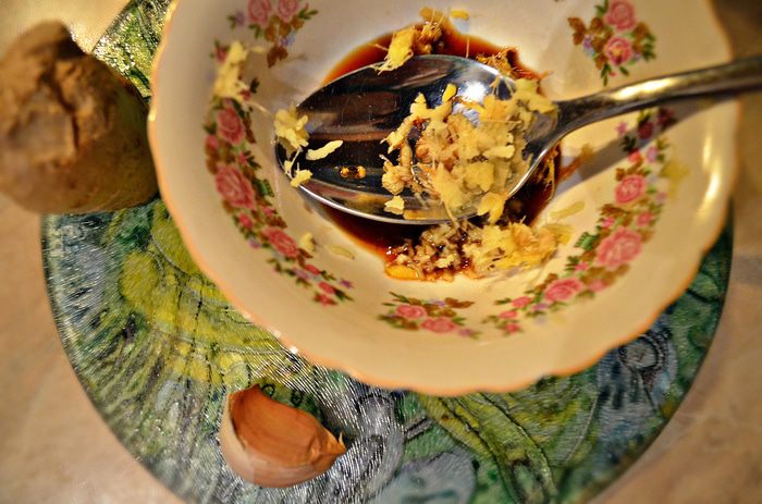 Курица, запеченная с мандаринами