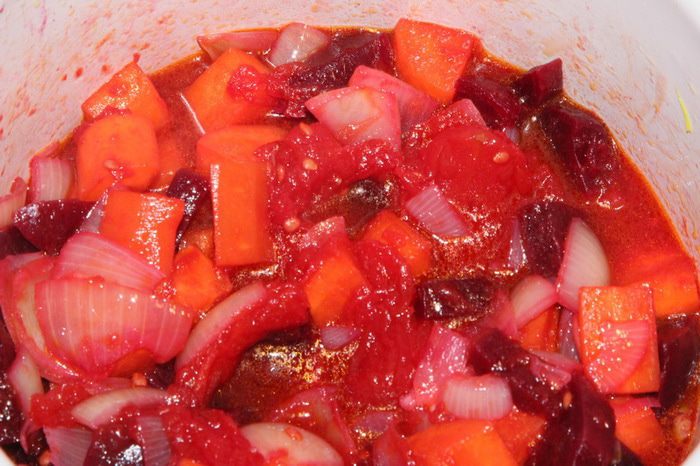 Овощной крем-суп с апельсиновым соком