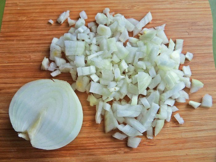 Полента с беконом и овощами