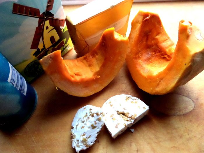 Тыквенный суп-пюре со шпинатом