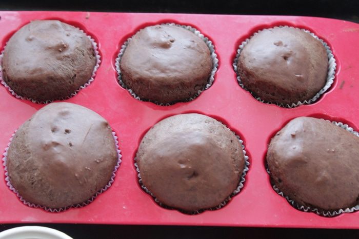 Маффины с зефирным кремом