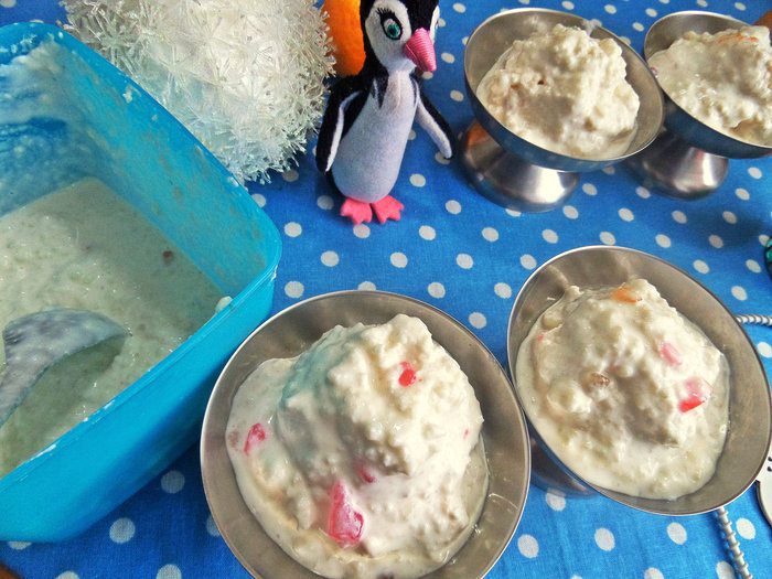 Мороженое из риса и мармелада