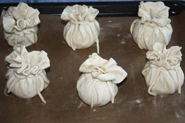 Медовые яблочки в хрустящем мешочке