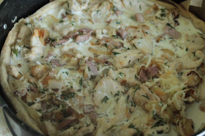 Киш с курицей