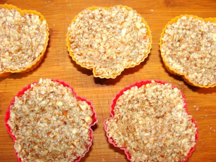 Полезное миндальное пирожное с хурмой