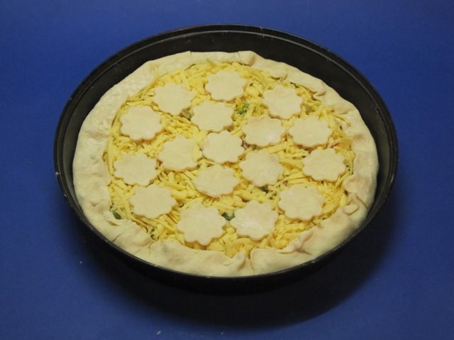 Открытый пирог с овощами