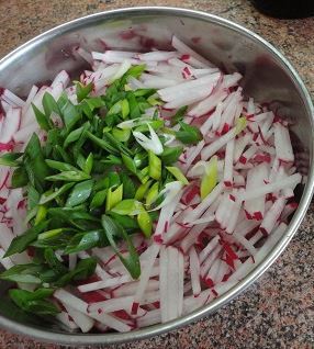 Редис с сухариками