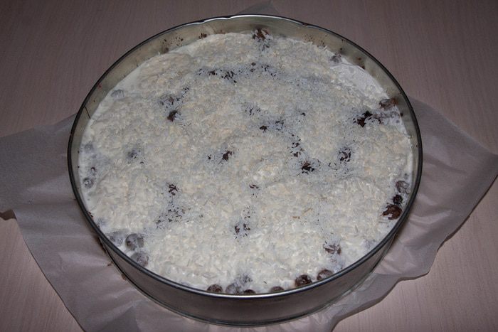 Клубничный непеченый тортик