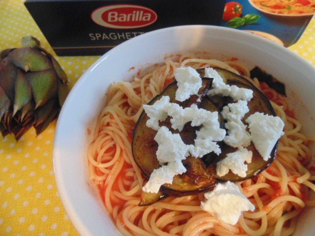 Спагетти  &amp;quot;Алла Норма&amp;quot; с баклажанами