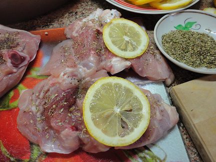 Спагетти с лимонным цыпленком