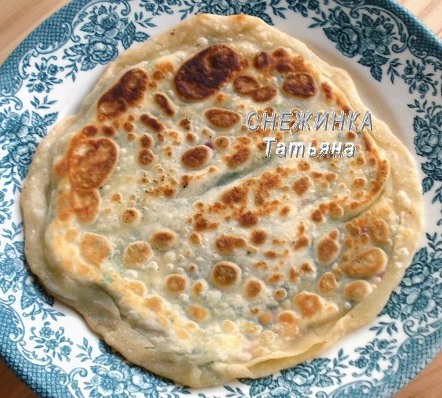 Заварные лепешки с сыром и зеленью