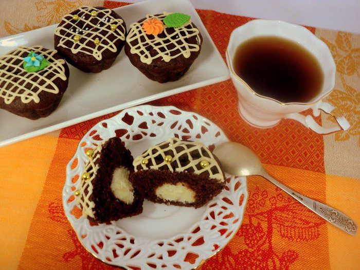 Шоколадные маффины с сюрпризом