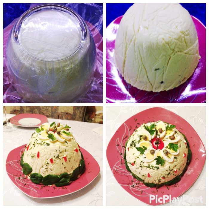 Праздничный мясной салат
