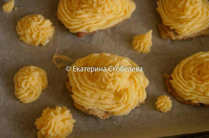 Мясная отбивная с картофелем &amp;quot;Герцогиня&amp;quot;