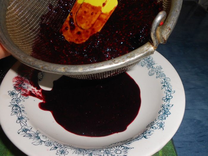 Мороженое с ежевикой