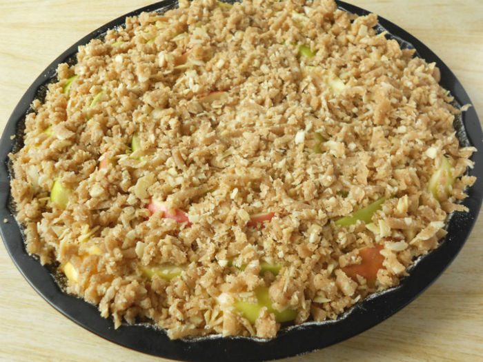 Хрустящий тыквенный пирог с яблоками