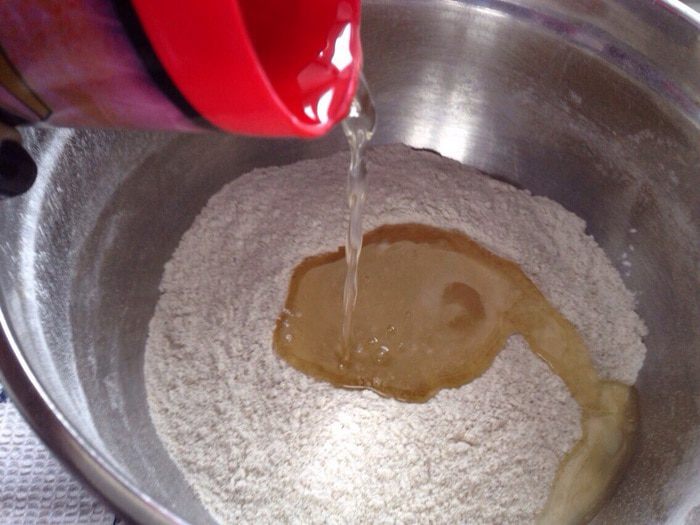 Пшенично-ржаная галета с яблоками и картофелем