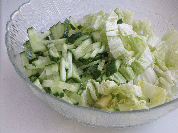 Хрустящий салат с вешенками