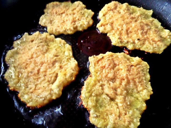 Драники из картофеля, кабачка и яблока