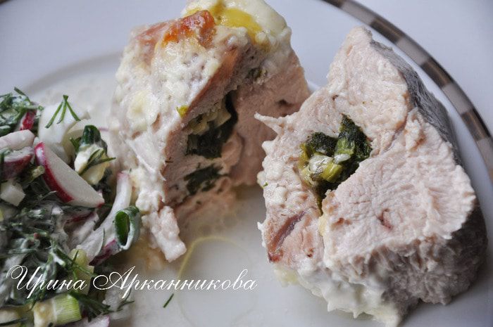 Рулет из индейки со шпинатом