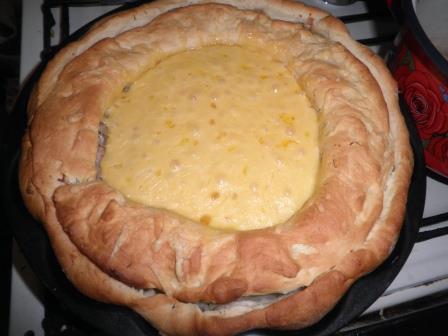 Слоеный пирог с мясом