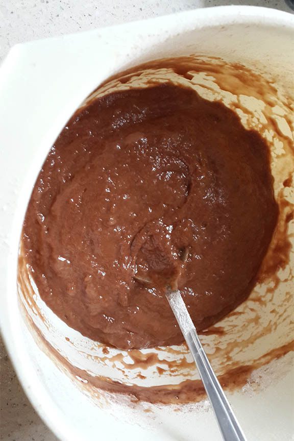 Постный шоколадно-ореховый кекс