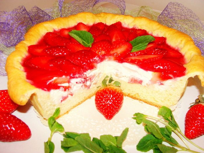 Творожное суфле с клубникой на завтрак &amp;quot; С любимыми не расставайтесь&amp;quot;