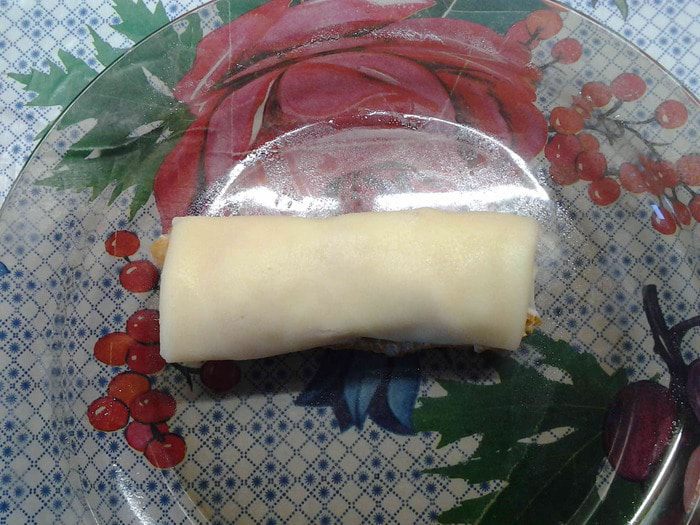 Блины с картофельно-грибной начинкой